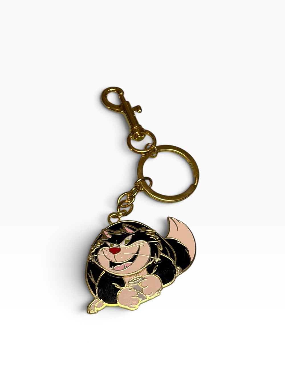 Loungefly Disney Cinderella Lucifer Cat Enamel Keychain Bag Charm Hinged Tail